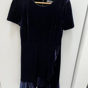 Karl Lagerfeld Midnight Blue Velvet Dress